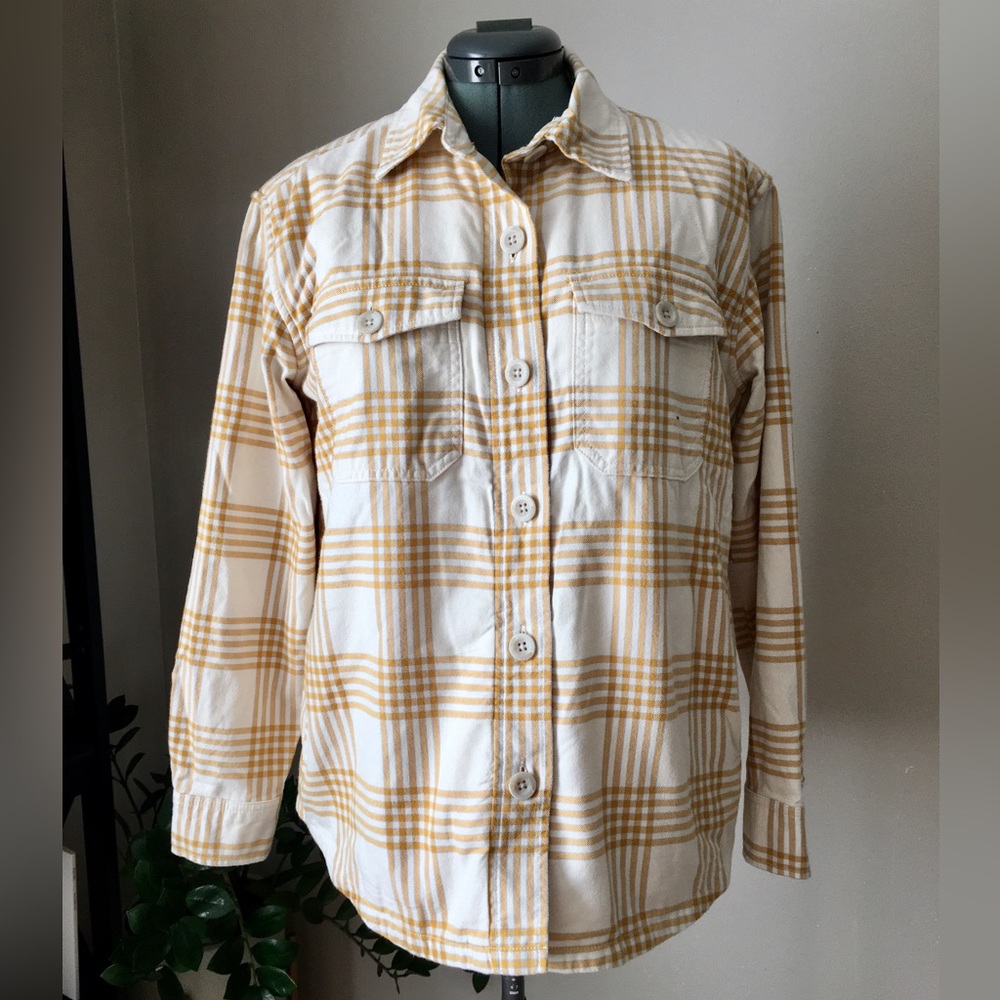 NWT Eddie Bauer Flannel Sherpa Shirt Jacket/Shacket